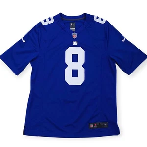 Nike NFL New York Giants Daniel Jones maglia uomo L blu sul campo gioco #8 - Foto 1 di 10