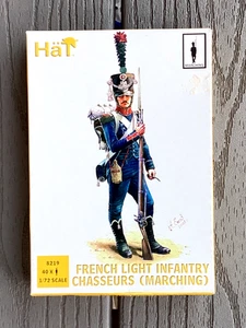 HAT INDUSTRIES 1/72 NAPOLEONIC FRENCH LIGHT INFANTRY CHASSEURS MARCHING 8219 NIB - Picture 1 of 15