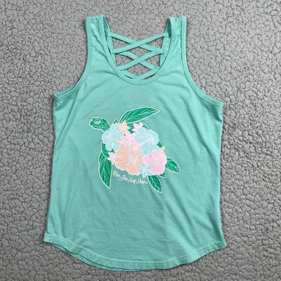 Ron Jon Surf Shop Tank Top Womens Criss Cross Back  Blue Size Medium - Image 1 of 4