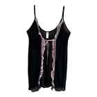 Vintage y2k JLO Black Sheer Pink Lace Lingerie Nightie Womens Size XL