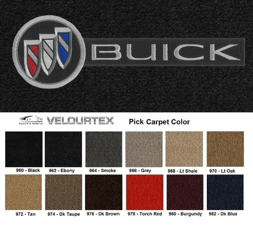 Lloyd Mats Velourtex Buick LaCrosse Shield & Word Front Floor Mats (2017-2019)  - Image 1 of 4