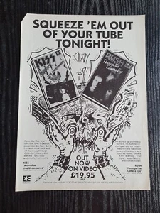 KISS AND RUSH VHS 1985 MUSIC CONCERT ADVERT 8.5X11.7" POSTER - Picture 1 of 1