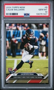 2024 Topps Now Caleb Williams Rookie Card SP Chicago Bears #8 RC - PSA 10 🔥 - Bild 1 von 5