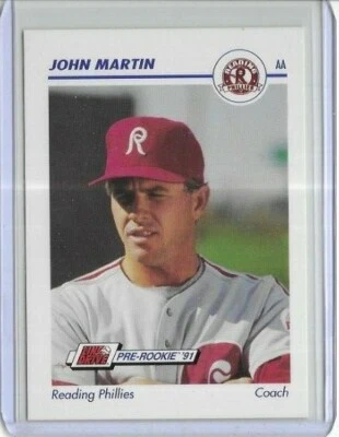 1991 Line Drive #509 John Martin Reading Coach Phillies Affiliate - Image 1 of 2