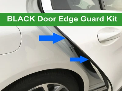 Protector antiarañazos de borde de puerta negro 4 piezas moldura para Dodge 2002-2018 Foto 1 de 3