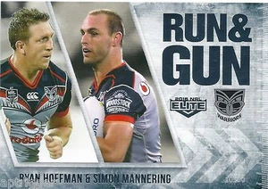 2016 NRL Elite Run & Gun (RG 30 / 32) Ryan HOFFMAN / Simon MANNERING Warriors - Picture 1 of 1