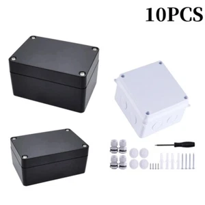 Caja de proyecto de plástico impermeable negra/blanca ABS IP65 conexión electrónica 10 un. - Imagen 1 de 14
