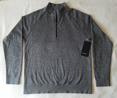 NWT Lululemon 35% Wool Long Sleeve High Collar Gray Half Zip sweater XL - Image 1 of 4