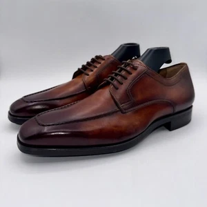 Magnanni Romelo Derby Men’s Size 7 M Cognac Brown Leather - Picture 1 of 13
