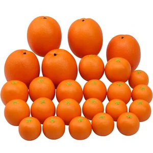 25pcs Artificial Lifelike Orange Set Fake Realistic Fruit Model Home House Ki... - Picture 1 of 7