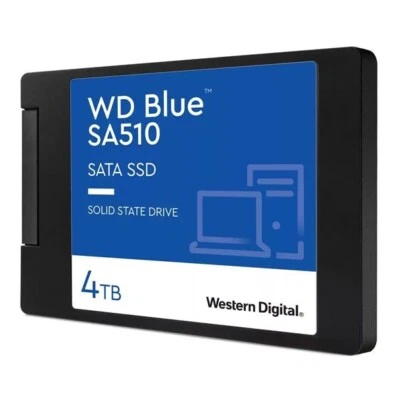 Western Digital 4 TB SSD WD Blue SA510 2.5" Serial SATA up to 560MB/s Read Speed - Image 1 of 4
