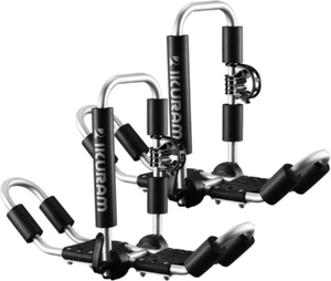 Kayak Roof Rack, Aluminum Kayak Carrier Folding J-Style Universal 4-In-1 Multifu - Picture 1 of 12