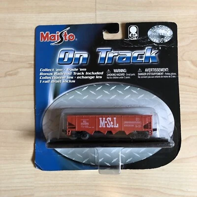 Tren ferroviario de metal fundido a presión Maisto On Track naranja Minneapolis St. Luis Hopper Foto 1 de 2