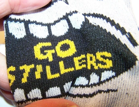 NEW! Yinzer's Pittsburgh Pa GO STILLERS (Steelers) Socks Women's 9-11 Mens Small Cover