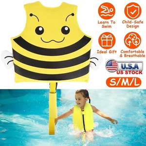 Yellow Life Jacket Swim Aid Float Vest for Toddler Kids Boys Girls 1-8 Years Old - Picture 1 of 24