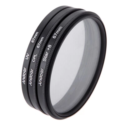 Andoer 67mm Filter Set  & CPL Filter & Star8 Filter & Bag for Canon  Q2F8 - Image 1 of 4
