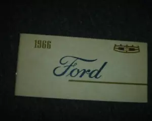 1966 Ford Fairlane Owner Operator Manual User Guide 500 GT XL GT-A xo - Foto 1 di 1