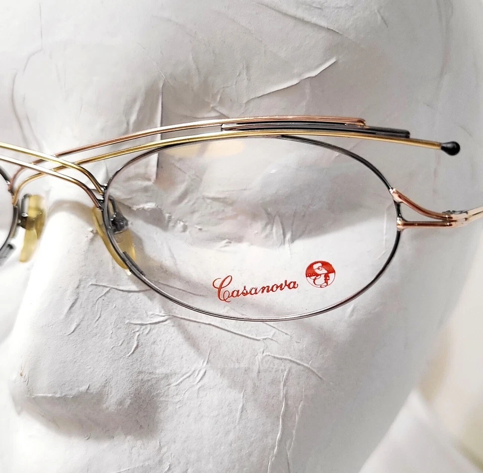 Antena tri metal Cassanova vintage años 80 sin existencias marcos de gafas únicos Italia  Foto 1 de 4
