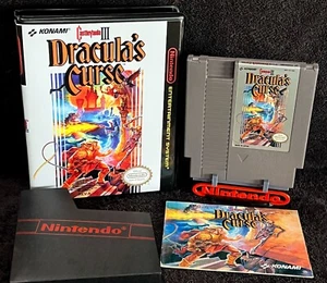 1990 CASTLEVANIA III DRACULA'S CURSE • WORKING • VINTAGE NES NINTENDO VIDEO GAME - Picture 1 of 9