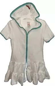 NWT Cat & Jack girl swim hooded coverup - sz XS 4/5 - Picture 1 of 7
