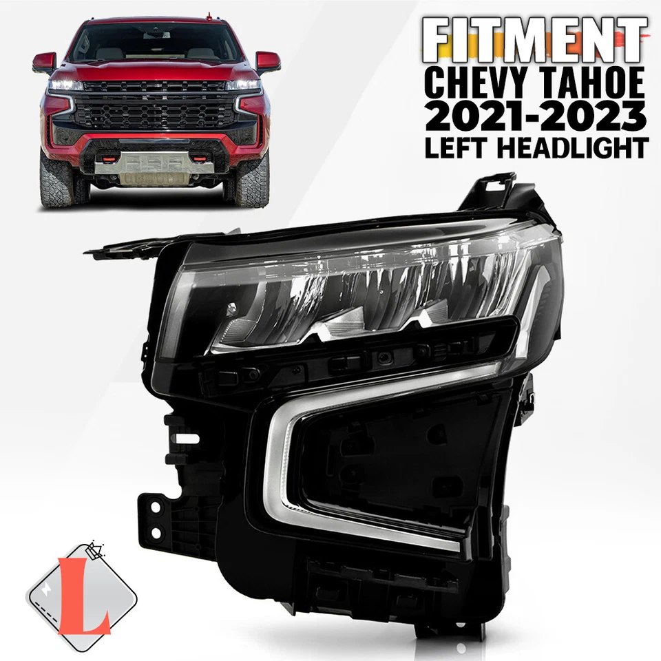 For 2021 2022 2023 2024 Chevy Tahoe/Suburban Full LED Headlight Left Driver Side Foto 1 de 4