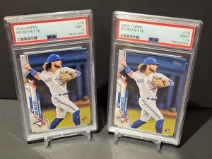 2 Lot 2020 Topps Bo Bichette Rookie RC #78 PSA 9 Mint Toronto Blue Jays - Picture 1 of 2