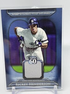 2011 Topps Rickey Henderson Topps 60 Game Used Relics  Yankees (B373)