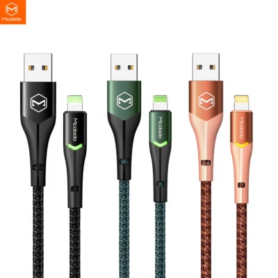 Braided LED Fast Charger Data Cable for iPhone 14/13/12/11/XS Pro Max 7 8 6 Plus - Image 1 of 4