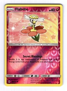ERROR Flabebe 84/131 Rev Reverse Holo SM Forbidden Light Pokemon NM OC/MISCUT - Picture 1 of 2