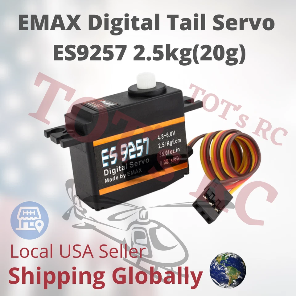 EMAX ES9257 High Speed Digital Tail 2.5kg Servo For 450 500 RC Helicopter 20gram - Image 1 of 4