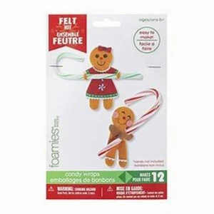 Kit de proyecto artesanal envolturas de caramelos de fieltro pan de jengibre para hombre y mujer - Imagen 1 de 1