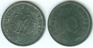 Allied Occupation 10 Reichspfennig 1948 F Mint State - Picture 1 of 1