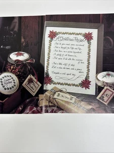 Weihnachten Rezept Glas Deckel Geschenkanhänger Kreuzstich Muster Seiten aus Buch - Bild 1 von 7