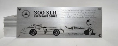 1/8 Mercedes Benz 300 SLR Uhlenhaut Coupe Metal Name Plate Plaque for LeGrand - Image 1 of 2