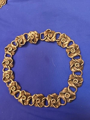 Gargantilla Hector Aguilar TAXCO .940 nudo plateado y cinta bola hoyuelo - ¡RARA! Foto 1 de 4