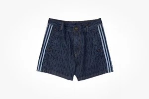 adidas x Ivy Park Denim Monogram Shorts Women’s 28 NWT # H61702 - Picture 1 of 17