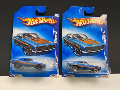 Hot Wheels 2009 Dream Garage 67 Camaro Lot of 2 w/Walmart Nice Cards Box Ship! - Image 1 of 4