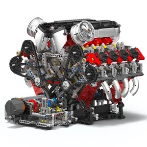 New Mould King 10130 F488 V8 Engine Supercar Motor Building Block Kit 2,718 Pcs. - Picture 1 of 13