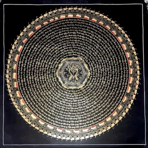 Masterpiece hand painted Tibetan Buddha Om mandala Thangka painting Yoga Art 24 - Imagen 1 de 8