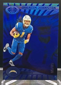 2024 Panini Illusions Quentin Johnston Trophy Collection Blue #d 115/125 - Picture 1 of 3