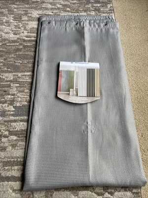 Baño Amazer, Cortina de Ducha Waffle, 72" x 72", Gris Foto 1 de 4