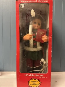 Vtg 1986 Telco Creations Motion-ettes of Christmas Figure Decor 24.5" Tall WORKS - Picture 1 of 5