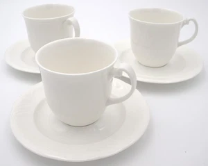 Juego de 3 tazas y platillos Royal Doulton Profile H5176 porcelana de hueso fino Inglaterra 1990 - Imagen 1 de 20