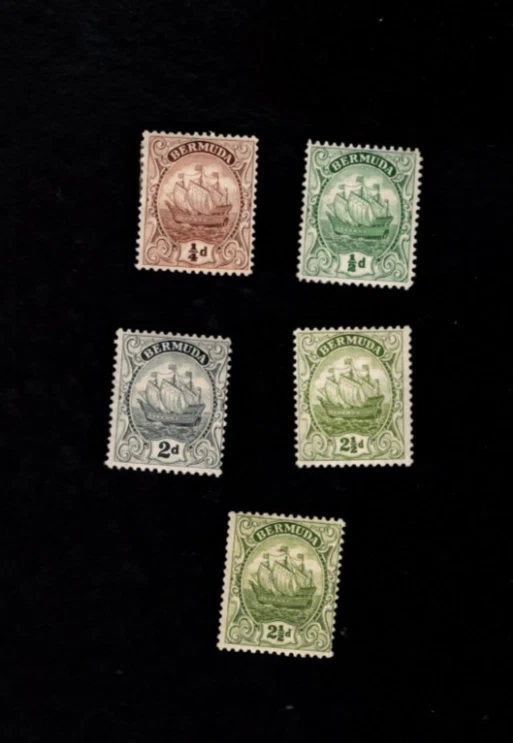 Bermuda sc#81-2,85 #86 x2 (1922-8) MH - Image 1 of 1