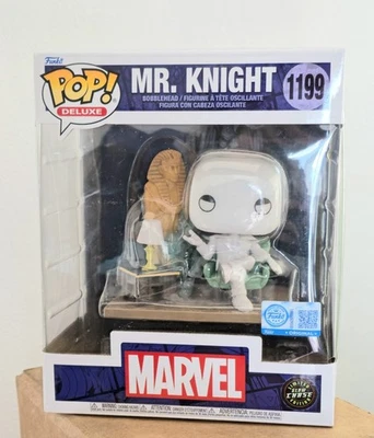 Mr. Knight Funko Pop! Deluxe Glow Chase #1199 Marvel Moon Knight - Imagen 1 de 4