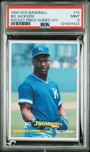 PSA 9 MINT 1990 SCD POCKET PRICE GUIDES BO JACKSON #12 ROYALS 1957 24422 B293 - Picture 1 of 2