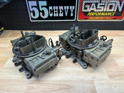 HOLLEY 660 CENTER SQUIRTER 4224 TUNNEL RAM CARBURETORS MUSCLE CAR GASSER PAIR - Image 1 of 4