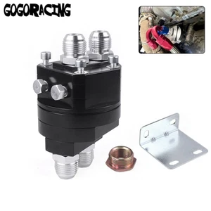 Black AN10 Cooling Sandwich Plate Adapter Oil Filter Relocation Kit Universal - Foto 1 di 12