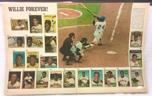 Willie Mays 1972 Life Magazine Centerfold Laminated Topps Baseball Cards 21 X 13 - Picture 1 of 1