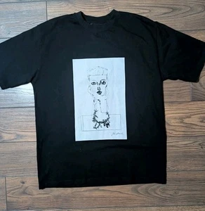 ZARA x STEVEN MEISEL OVERSIZED FIT Graphic Design BLACK T-Shirt sz Large - Picture 1 of 9